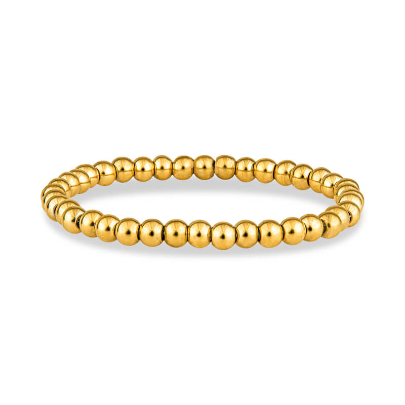 Bracelet with gold beads discount