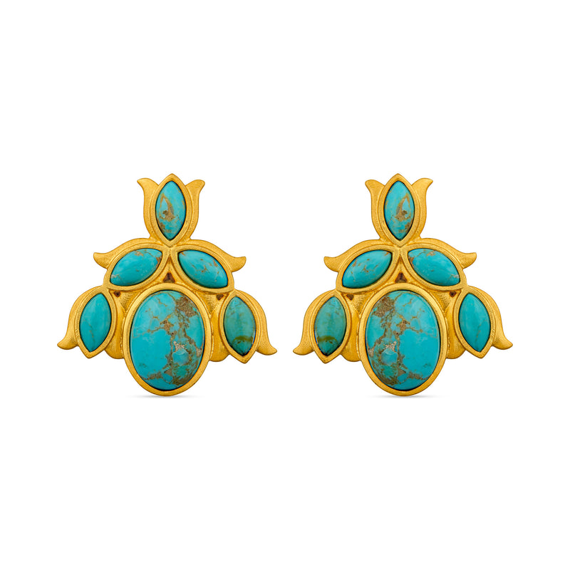 Bluebell Stud Earrings - Turquoise