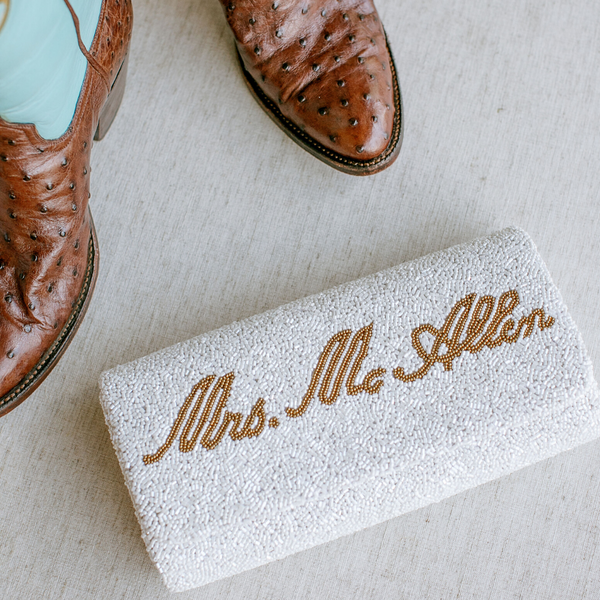 Custom Fully Beaded Clutch Christina Greene LLC