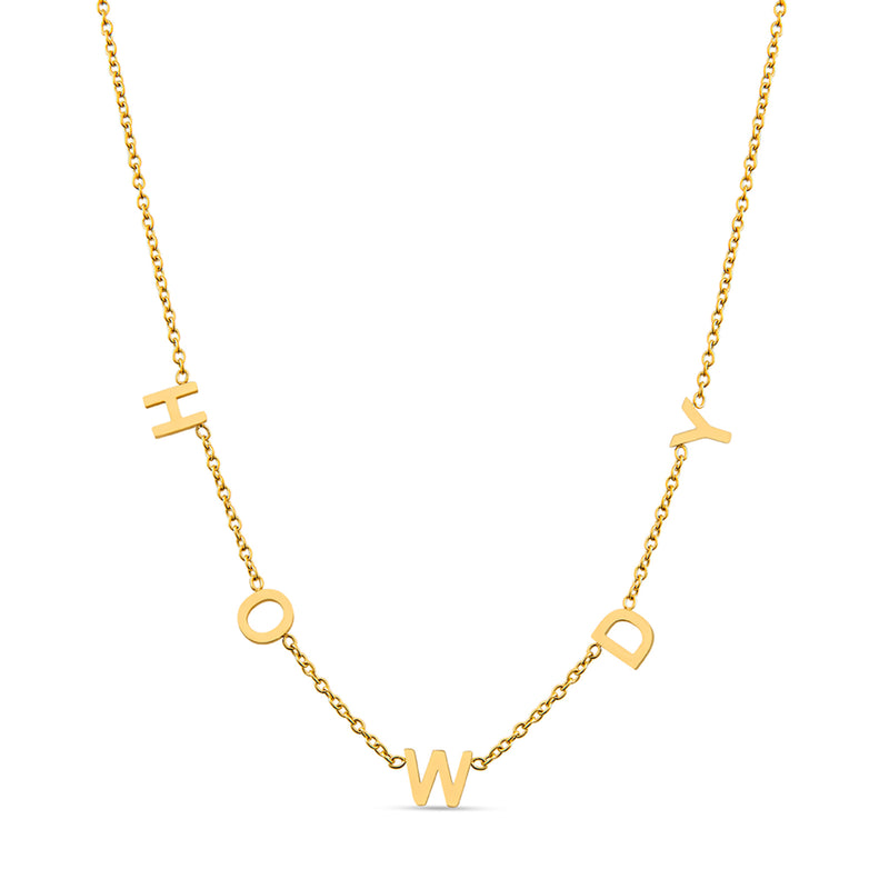 Howdy 18K Gold Letter Necklace