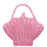 Shelly Rattan Bag - Pink
