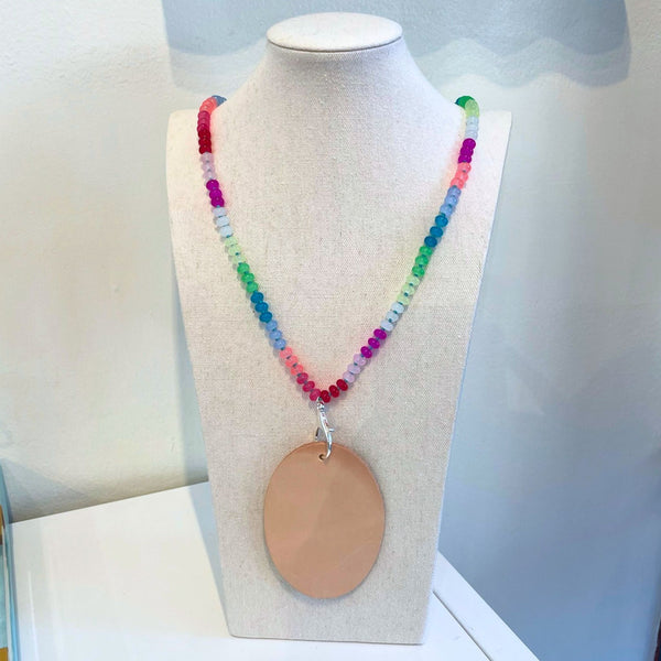 Beaded Badge Holder - Multicolor