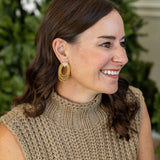 Winter Garland Stud Earrings - Moonstone