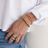 Starlit Stone Cuff - Ruby Agate