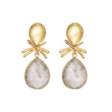 Golden Glow Statement Earrings - Natural Rutile