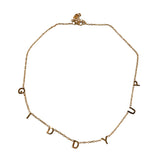 Giddy Up 18K Gold Letter Necklace