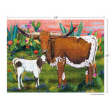 Longhorns Cows 500 Piece Puzzle