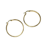 Textured Gold Hoop Earrings - Sample