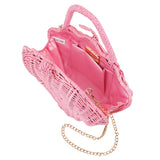 Shelly Rattan Bag - Pink