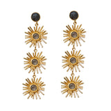 Falling Star Statement Earrings - Labradorite