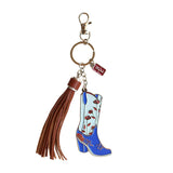 Americana Cowgirl Boot Keychain Bag Charm