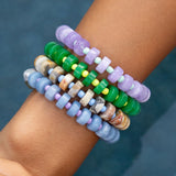 Lavender Fields Baroque Pearl Beaded Bracelet