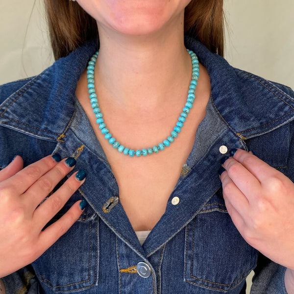 Eternal Turquoise Beaded Knotted Necklace