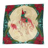 Bronco Cowboy Christmas Silk Scarf