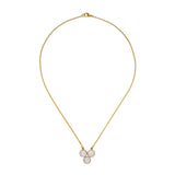 Gilt and Frost Pendant Necklace - Moonstone