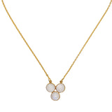 Gilt and Frost Pendant Necklace - Moonstone