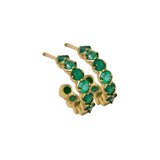 Gilded Forest Hoop Earrings - Green Onyx
