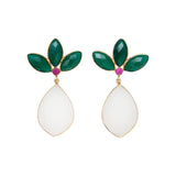 Frosted Holly Drop Earrings