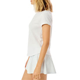 Active Mesh Palmetto Short Sleeve Top - White