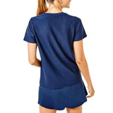 Active Mesh Walnut Short Sleeve Top - Navy