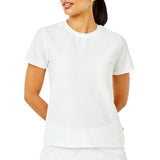 Active Mesh Walnut Short Sleeve Top - White