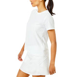 Active Mesh Walnut Short Sleeve Top - White