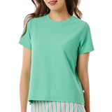 Active Mesh Walnut Short Sleeve Top
