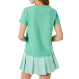 Active Mesh Walnut Short Sleeve Top