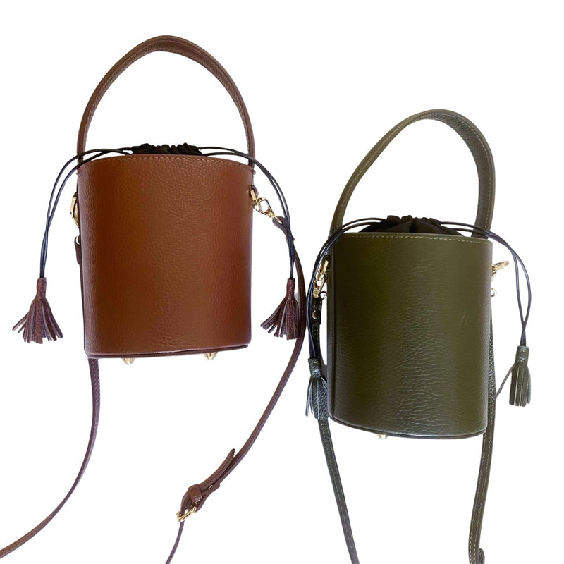 All Leather Bucket Bag