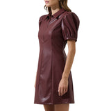 Anisa Leather Kezzy  A-line Mini Dress