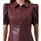 Anisa Leather Kezzy  A-line Mini Dress
