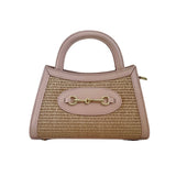 Panarea Raffia Bag - Soft Rose