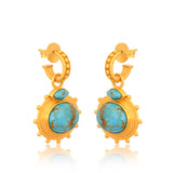 Athena Drop Earrings - Turquoise