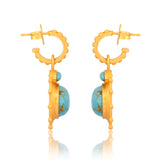 Athena Drop Earrings - Turquoise