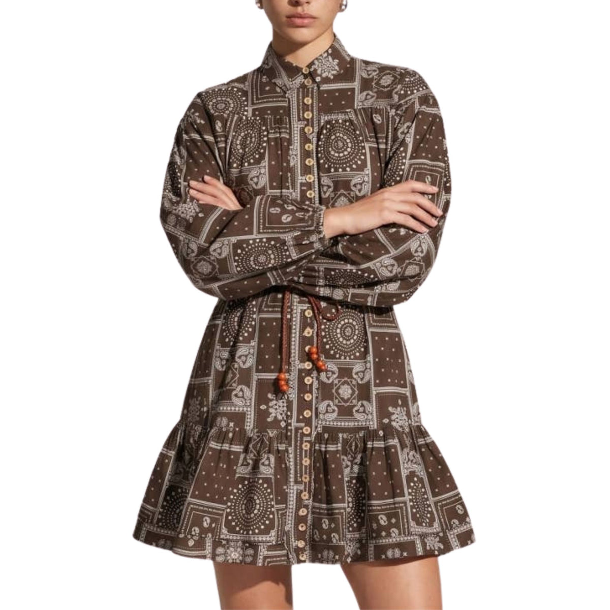 bandana flounce mini halter dress Print Flounce-Hem SEPTEMBER2023