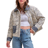 Bandana Print Quilted Jacket