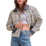 Bandana Print Quilted Jacket