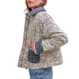 Bandana Print Quilted Jacket