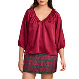 Beatrice Top - Beet Red