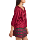Beatrice Top - Beet Red