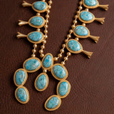 Blue Horizon Squash Blossom Necklace