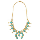 Blue Horizon Squash Blossom Necklace