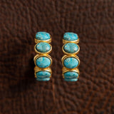 Blue Horizon Turquoise Hoop Earrings