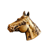 Brass Patina Western Horse Head Hat Pin