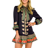 Brit Bow Dress - Garland Stripe