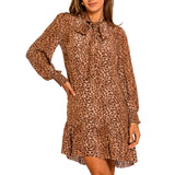 Brit Bow Dress - Leopard