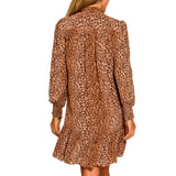 Brit Bow Dress - Leopard