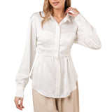 Bust Covered Collar Shirt