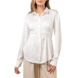 Bust Covered Collar Shirt