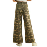 Camouflage Print Stretch Pants